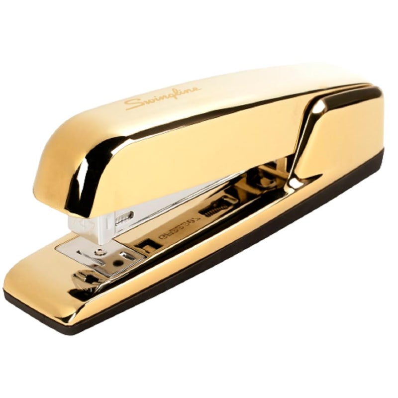 Swingline Stapler, 30 Sheet Capacity, 747 Business Stapler, Jam Free, Metal, Gold Chrome (74721) - Image 1